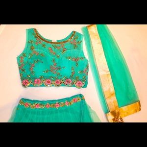 Light blue Indian Lehenga